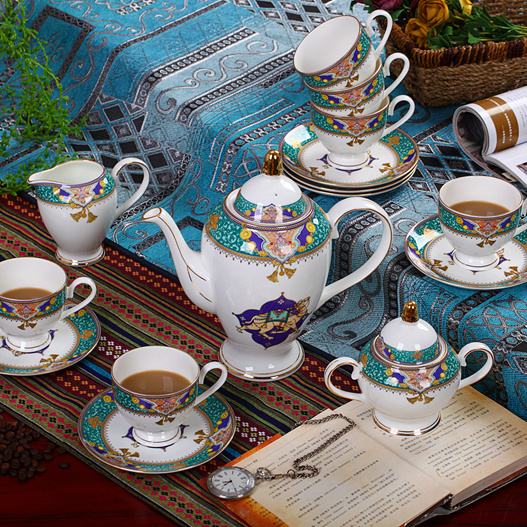 European wind high class bone china coffee cup set coffee cup and saucer set ceramic tea