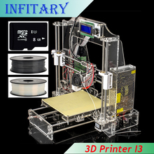 2015 Hot Full Acrylic Quality High Precision Reprap Prusa i3 LCD DIY 3d Printer Kit with 2 KG Filament 8G SD card for Free