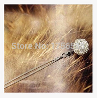 fashion hot new special personalized wire cloth ball pendant necklaces jewelery accessories crystal shop free shipping
