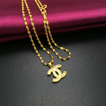 New necklace Wholesale Free shipping 24k gold necklace Fashion pendant necklace pendant fashion men s jewlery