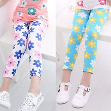 girl pants new arrive printing Flower girls leggings Toddler Classic Leggings 2 14Ybaby girls leggings kids