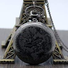 2016 New Black Case Doctor Who Fob Watch Cool High Quality Pocket Watch For Men Women