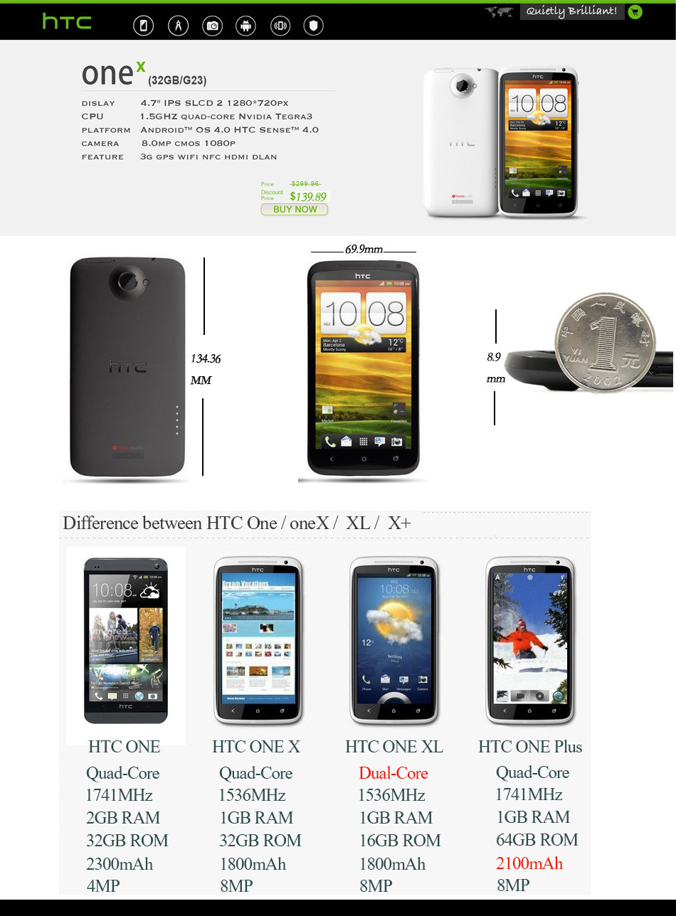 HTC ONE X s720e