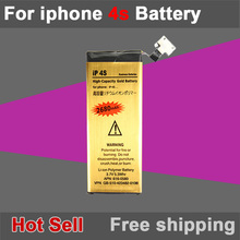 Brand New Good Quality1430mAh Golden Mobile Phone Battery for iPhone 4S Battery Free Shipping