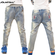 Spring Autumn Jeans For Boys 2015 Broken Hole Trousers Kids Boys Children’s Jeans For Girls Children Clothing Casual Denim Pants