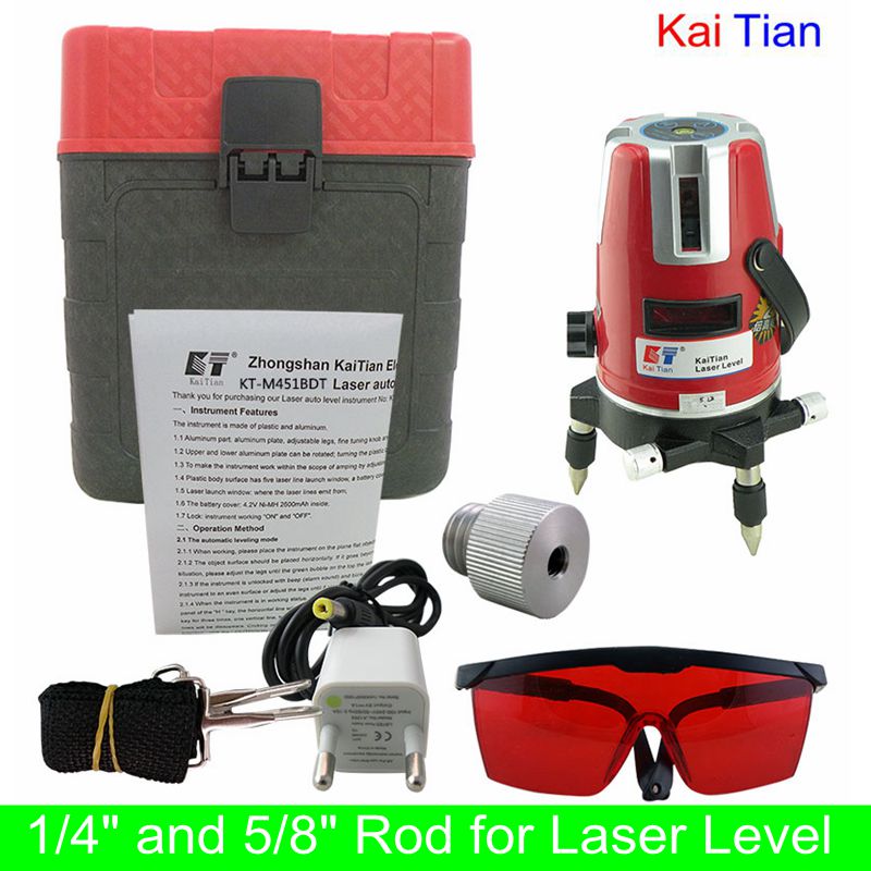 Kaitian 14 and 58 Rod for 5 Lines Laser Level KT-451BDT-01