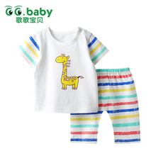 2016 Summer Baby Clothes Set Fashion Baby Suit Cotton Baby Girl Clothing Set Short Sleeve Infant Baby Boy Clothes Striped Set