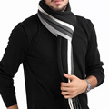 2016 Fashion Designer Men Classic Cashmere Scarf Winter Warm Soft Fringe Striped Tassel Shawl Wrap Striped