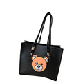 Cartoon Bear Print Ladies Hand Bag Fashion Lovely Composite Bag Thin Handles Tote Shoulder Bag Designer