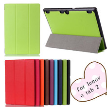 Tab 2 A10-70 case Ultra thin Smart Stand leather case for  Lenovo Tab 2 A10-70 A10 70 10.1 tablet case +screen protectors
