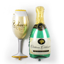 2pcs/lot new champagne cup beer Bottle balloons aluminium foil balloon helium ballons for birthday wedding balloons party decor