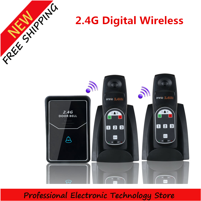 2.4G Digital Wireless Intercom System wireless remote unlock two Indoor Door Bell