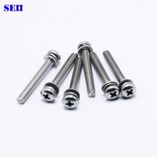 20pcs/lot M5*40 Cross Recessed Round Head Combination Screw For Electronic Machinery Communication Equipment