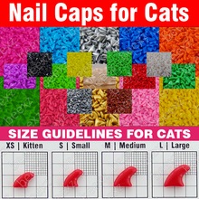 120pcs – Soft Nail Caps for Cats + 6x Adhesive Glue + 6x Applicator /* XS, S, M, L, paw, claw, cover, lot, cat */