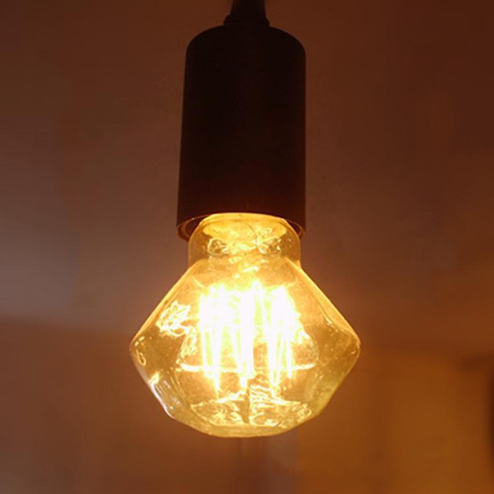 4pcs/lot 40W 110V 220v Diamond Tungsten Incandescent Bulb Tungsten Bulb Edison Light Retro Lamp Incandescent Edison Bulb
