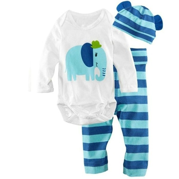 Baby Kids Boys Girls Clothing Sets Long sleeve+hat+pants 3pc Casual Cute Spring Clothing 10