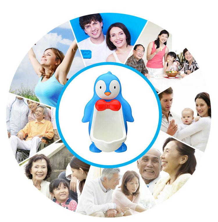 High quality Large cartoon penguin baby potty wall-hung kids toilet portable potty training toilet boys pee trainer child urinal (11)