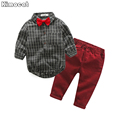 Infant Newborn Baby Boy Boy Clothes Long SleeveB Gentleman Rompers pants Suit Kids Boy Clothing Set