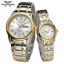 Original GUANQIN Women Mens Watches Quartz Top Brand Luxury Sapphire Waterproof Fashion Lovers Watches Relogio masculino Relojes