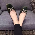 2017 New Arrivel Flat Shoes Square Toe Slip on Shoes Green Brown Patent Leather Comfort Scarpe