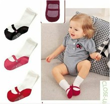 3pairs Lot Baby Toddler Ballet Shape Crew Anti Slip Socks Shoes Booties Lovely Cute Baby Girls