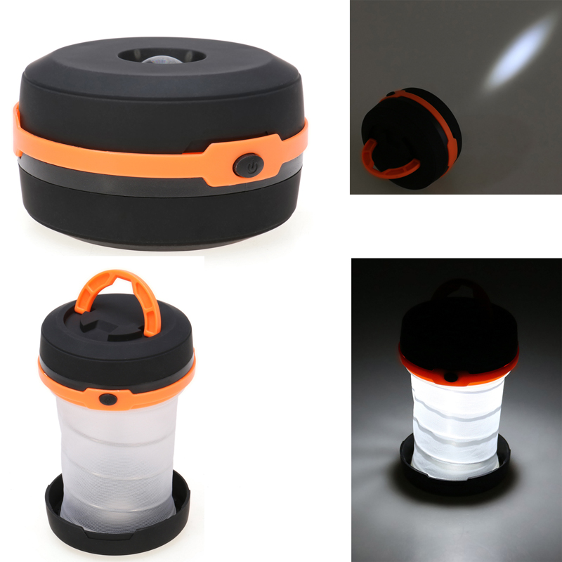 New Pop-Up LED Flashlight Outdoor Camping Lamp Tent Mini Collapsible Travel Lantern Light Torch Flashlight Hanging LED Light