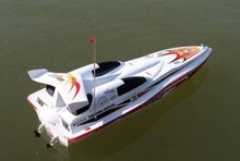 Blue streak RC racing boat,R/C high speed boat toys Maximum speed 40-50km/h Tri-gears switch bait boat DH7008 P2
