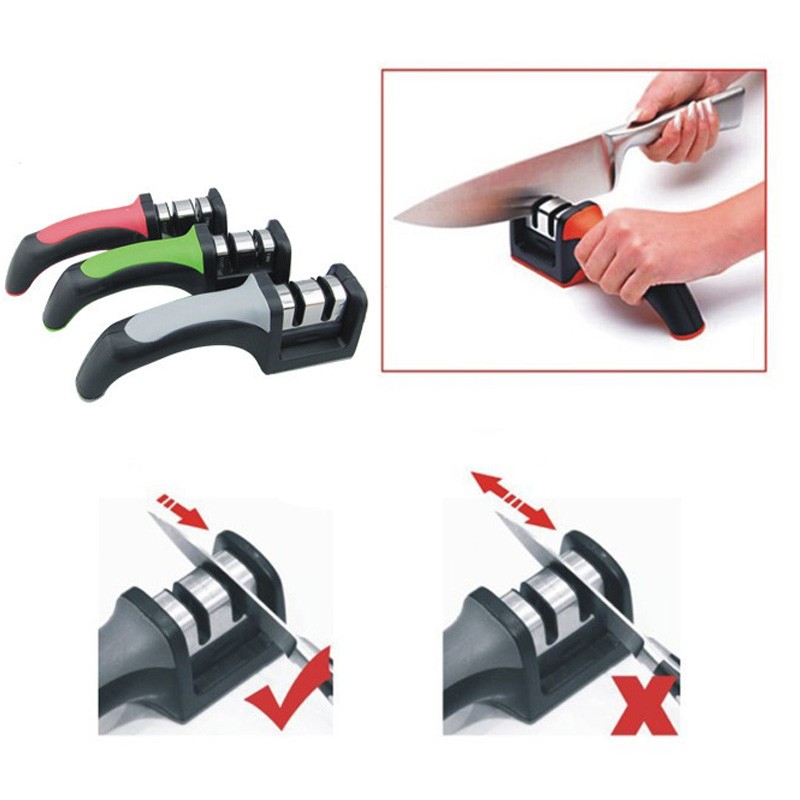 Two Stages Diamond Ceramic Kitchen Knife Sharpener