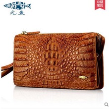 yuanyu Crocodile grain women clutches real Crocodile leather leisure zipper bag long general wallet men women day clutches