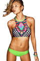 2016 New Fashion Women Print Sexy Patchwork Push up Bikini Set Retro Swimsuit Brazilian Swimwear Beach