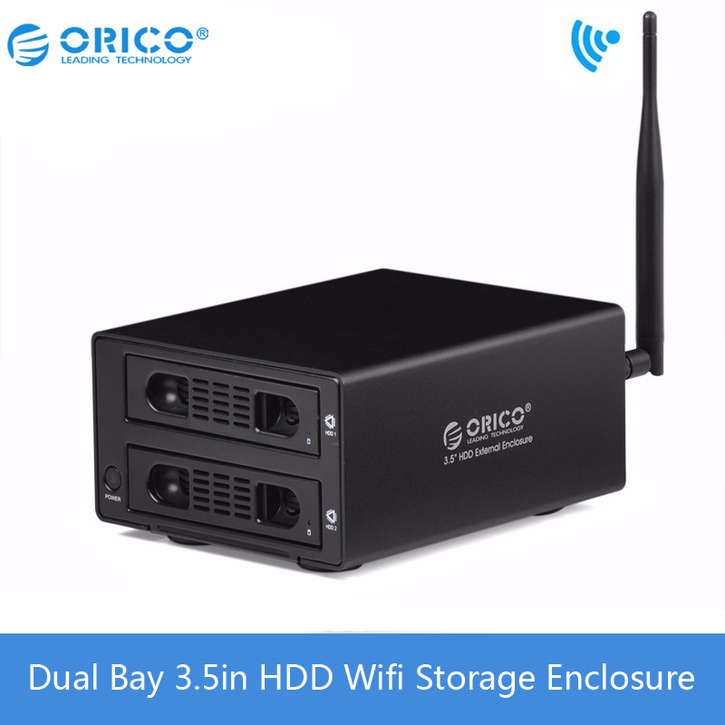 ORICO 3529U3RF 2bay Wifi NAS 3.5'' HDD Enclosure Wireless Storage Home ...