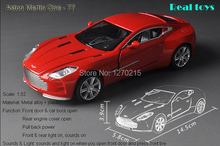 1/32 Aston Martin One-77 tire volver juguetes acústico óptica Classic antigüedad de la aleación coche modelo fundido a troquel venta al por mayor envío gratuito