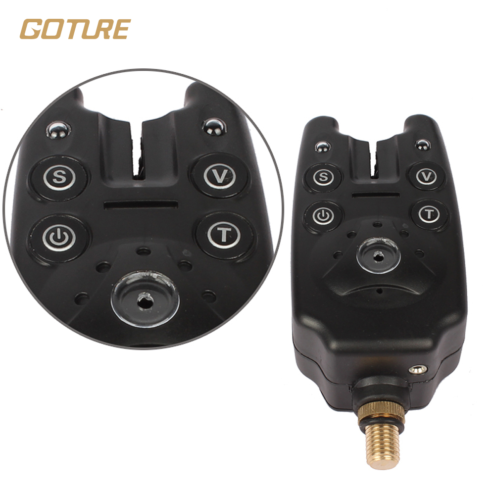Goture Water Resistant Carp Fishing Bite Alarm 9cm LED Day and Night Available Fishing Accessories Sound Bite Alert