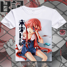 Japanese Future Diary Yuno Gasai T Shirt Cosplay Costumes Men women Famous Anime T-shirt Unique Gift Camisetas Masculina