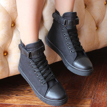 Flat High Top Canvas Women Shoes 17 Colors Spring Autumn Women s Flats Lace Up Casual