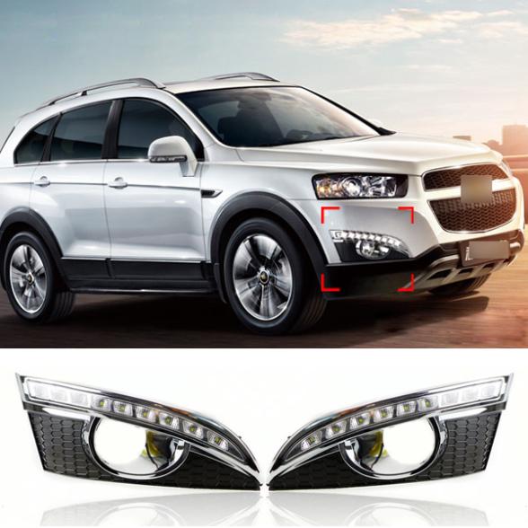 9 LED Car styling DRL For Chevrolet Captiva 2011 2012 2013 Daytime running lights Fog lights High quality Free shipping