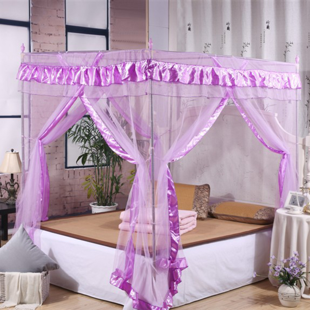 Brand New Room Netting Post Bed Canopy Mosquito Net Twin Sizes Netting ...