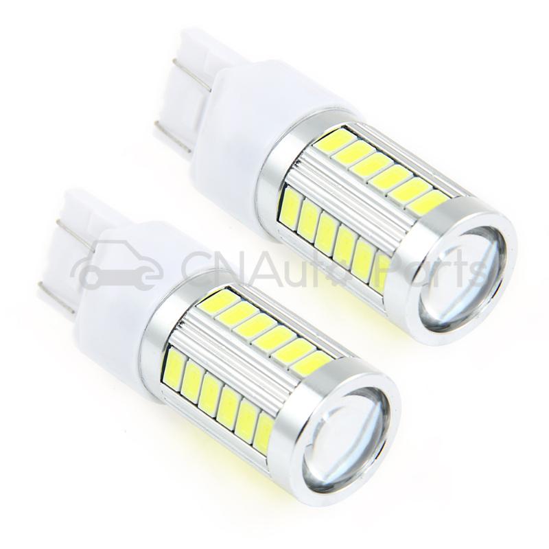 CARCHET 2x LED 5630 33 SMD T20 7443 7440 White 800LM Tail Brake Signal Parking Lights