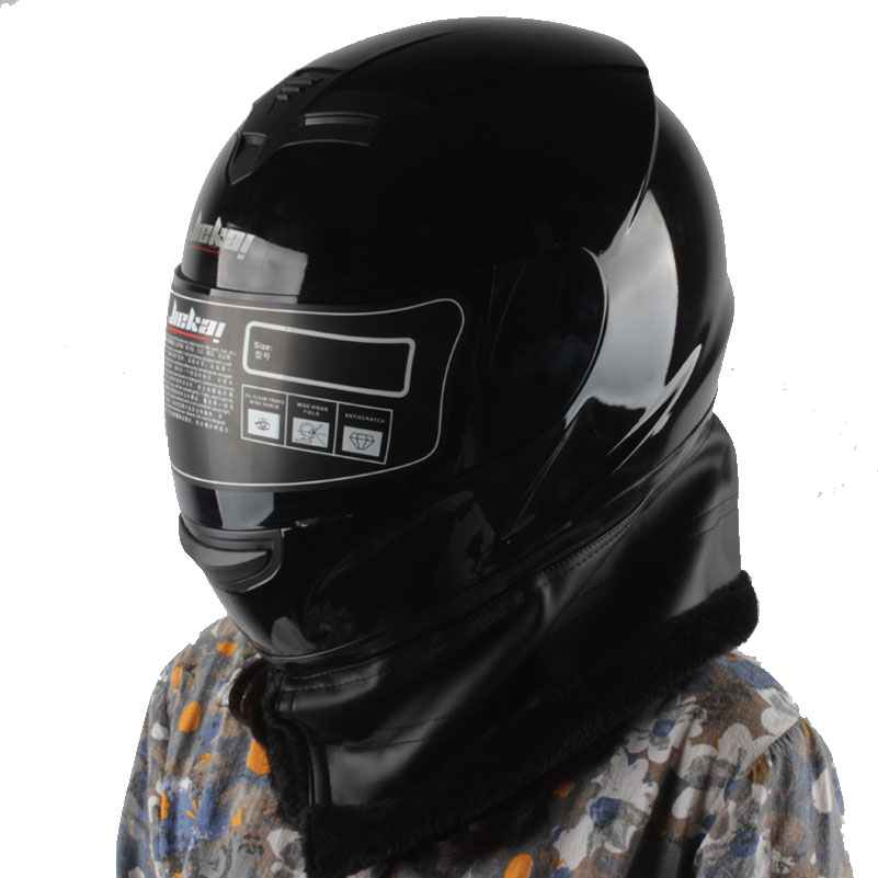 jiekai full face helmet with neck protector Free shipping casco capacetes motorcycle helmets man women winter windproof