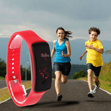 Fashion Sport LED Watches Candy Color Silicone Rubber Touch Screen Digital Watches Waterproof Bracelet Wristwatch