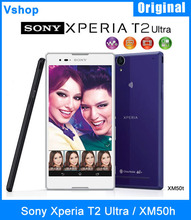 Unlocked Sony Xperia T2 Ultra / XM50h D5322 Original Cell Phone 1GB+8GB Android 4.3 6.0” MSM8228 Quad Core NFC GPS 13MP 4G LTE