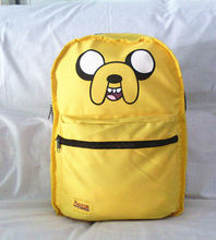Original Adventure Time Backpack Canvas Bag Finn and Jake Double Sided School Bags for Boys Girls