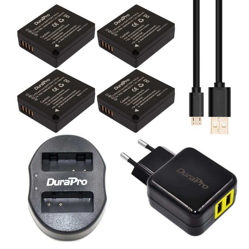 4 . DuraPro DMW-BLG10 BLG10 DMWBLG10  + USB     Panasonic DMW BLG10E BLG10GK BLG10 DMC-GX7 DMC-GF6 GF6 GX7