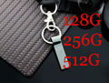 hot sale mini new usb flash drive 128GB 256GB 512GB pen drive pendrive waterproof metal silver