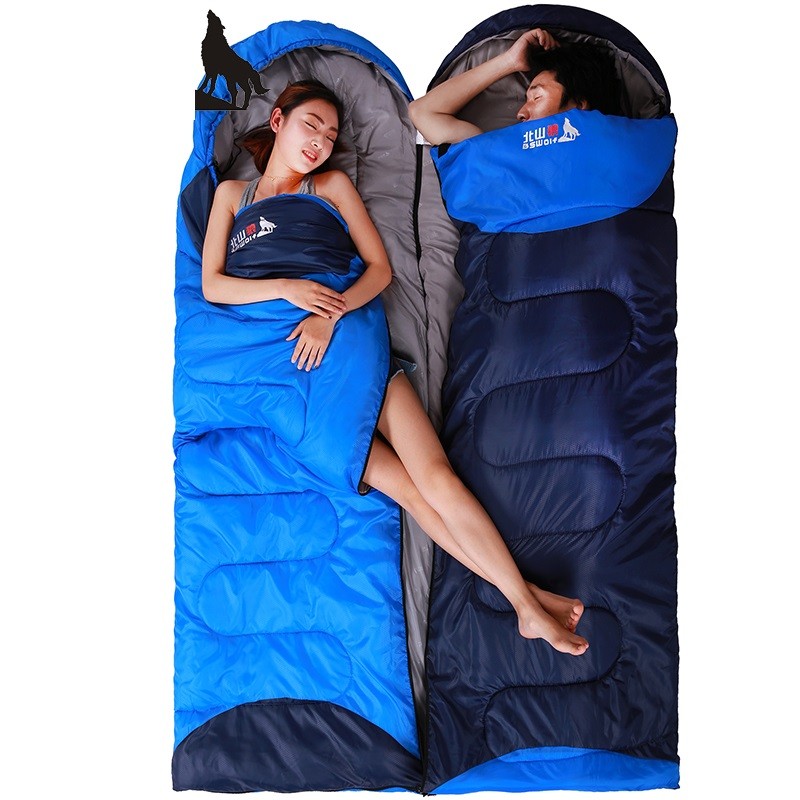 Wholesale Sleeping Bag Hollow Cotton Envelope Style Hooded Outdoor