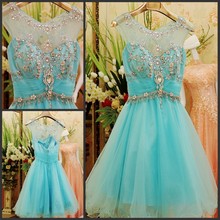 Ultimate Luxury See Through A Line Cap Sleeve Empire Waists Open Back Sexy Short Mini Beaded