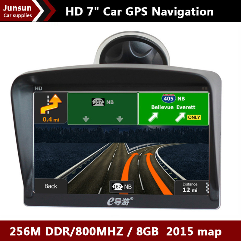 7 inch Car Vehicle GPS Navigation 8GB 256M 800MHZ 2015 Maps For Europe Brazil USA Canada
