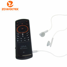 Hot Sale! Rii Mini i25A Wireless Fly Mouse Keyboard with Microphone and Earphone Jack For PC HTPC Smart TV