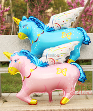 104 CM de gran tamaño Flying Horse historieta del papel de aluminio fiesta de cumpleaños de globos decoración de la boda partido de los niños proveedor B046