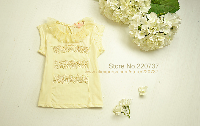Free shipping Princess lace font b girls b font t shirts new font b girls b